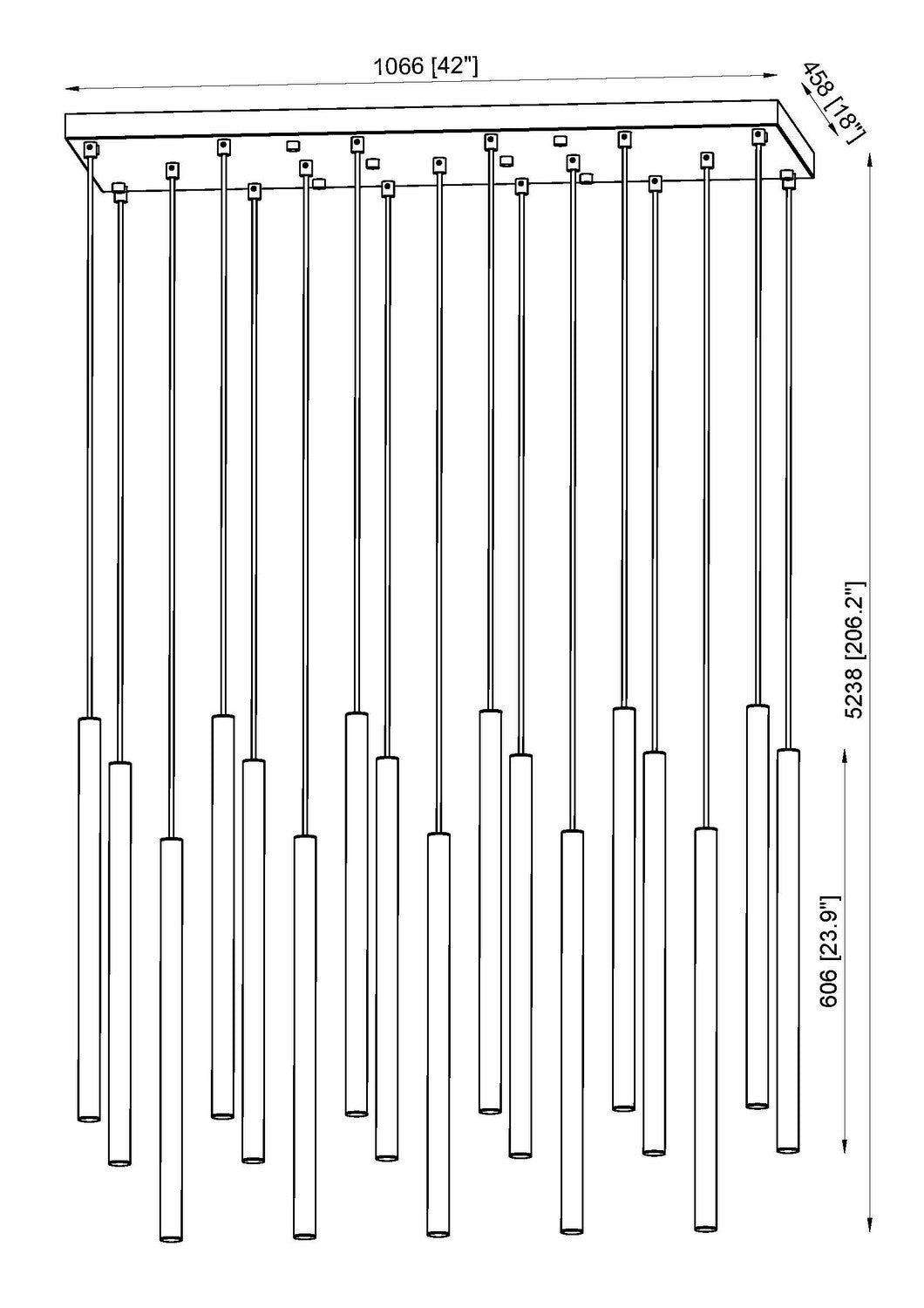 Z-Lite - 919MP24-17L-BN-LED - LED Linear Chandelier - Forest - Brushed Nickel