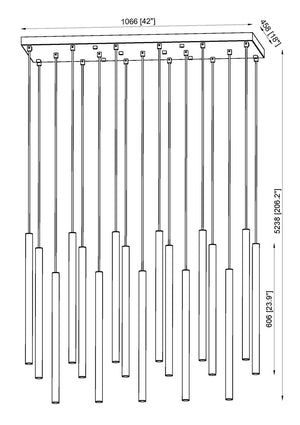 Z-Lite - 919MP24-17L-BN-LED - LED Linear Chandelier - Forest - Brushed Nickel