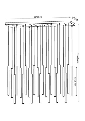 Z-Lite - 919MP24-23L-MB-LED - LED Linear Chandelier - Forest - Matte Black
