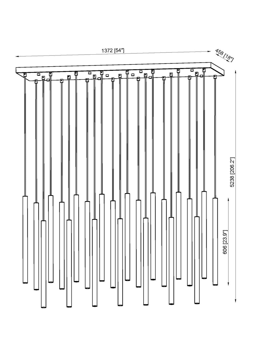 Z-Lite - 919MP24-23L-MGLD-LED - LED Linear Chandelier - Forest - Modern Gold