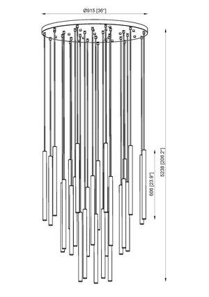 Z-Lite - 919MP24-27R-MB-LED - LED Chandelier - Forest - Matte Black