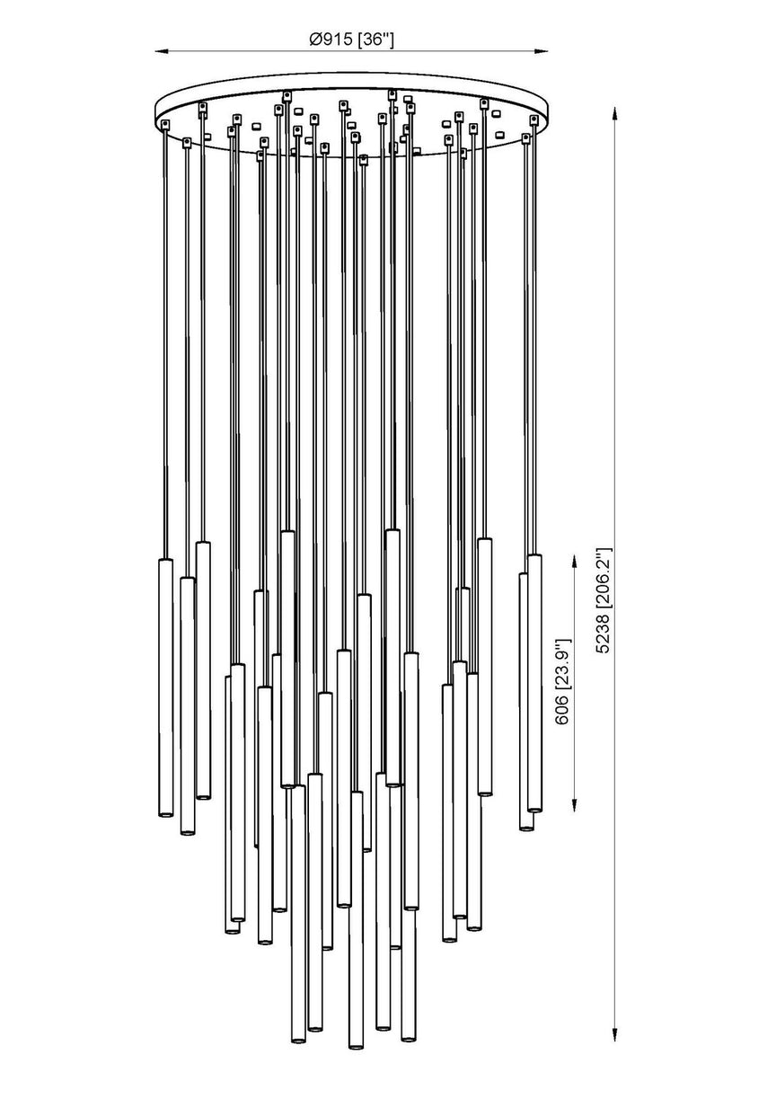 Z-Lite - 919MP24-27R-MB-LED - LED Chandelier - Forest - Matte Black