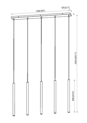 Z-Lite - 919MP24-5L-BN-LED - LED Linear Chandelier - Forest - Brushed Nickel