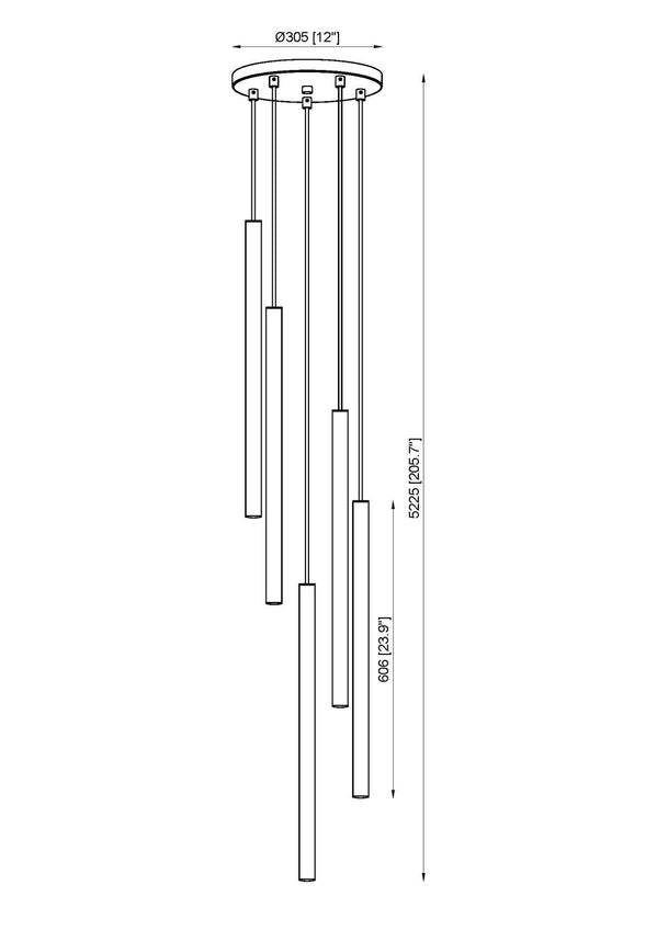 Z-Lite - 919MP24-5R-BN-LED - LED Chandelier - Forest - Brushed Nickel