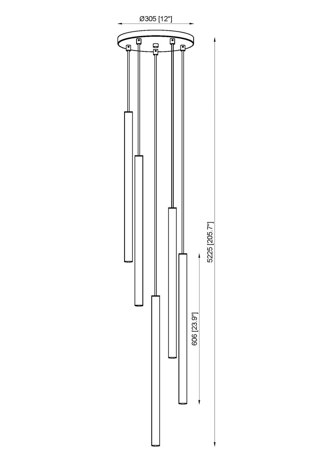 Z-Lite - 919MP24-5R-MGLD-LED - LED Chandelier - Forest - Modern Gold