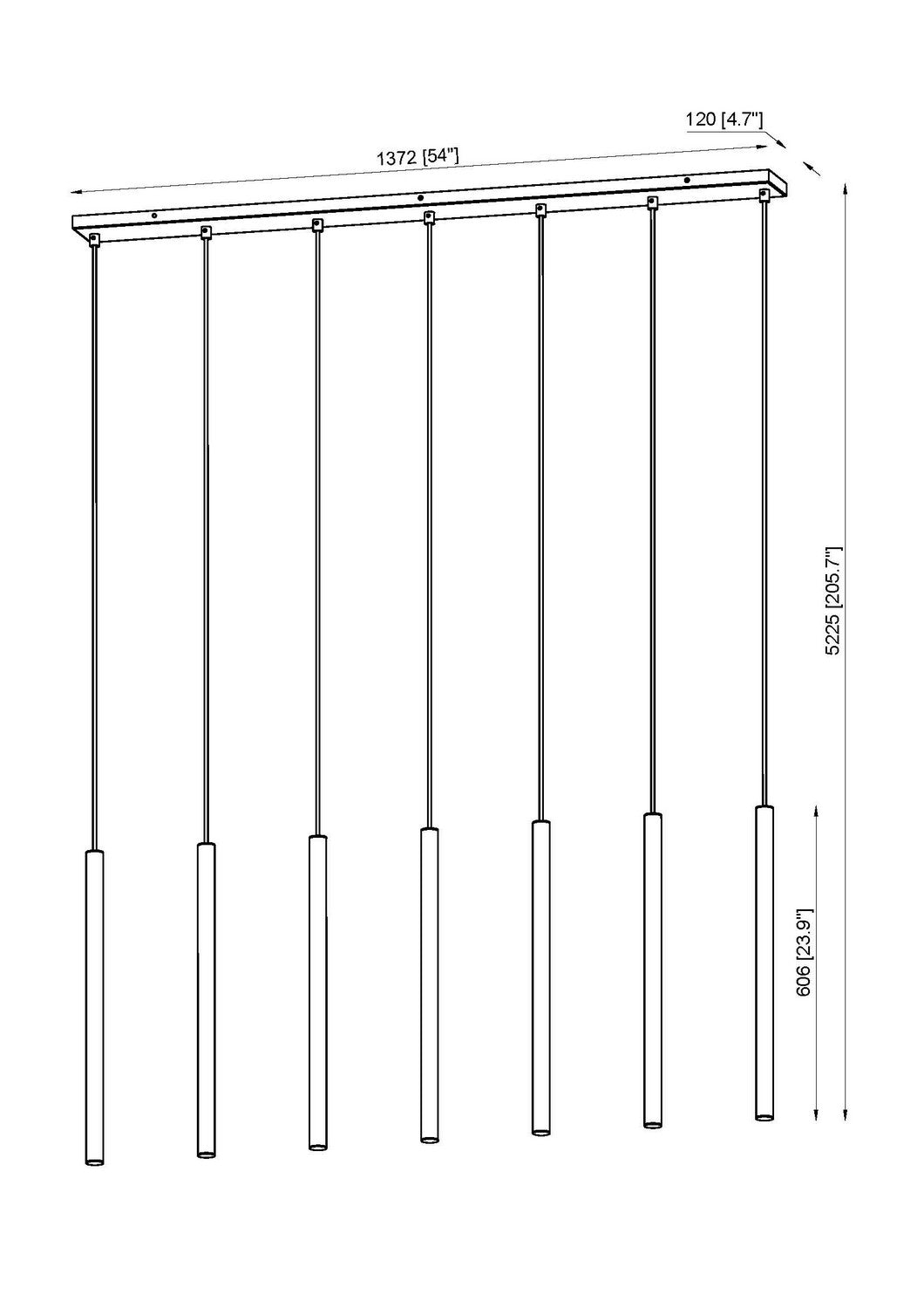 Z-Lite - 919MP24-7L-MB-LED - LED Linear Chandelier - Forest - Matte Black