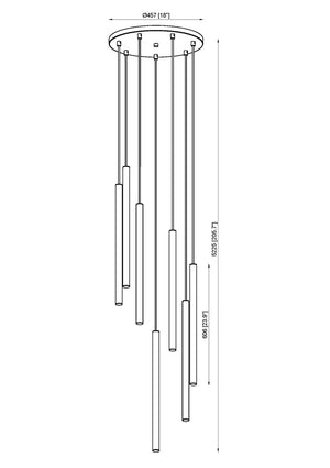 Z-Lite - 919MP24-7R-BN-LED - LED Chandelier - Forest - Brushed Nickel