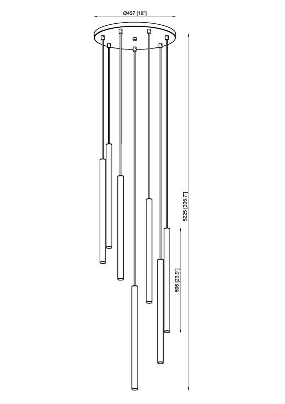 Z-Lite - 919MP24-7R-BN-LED - LED Chandelier - Forest - Brushed Nickel