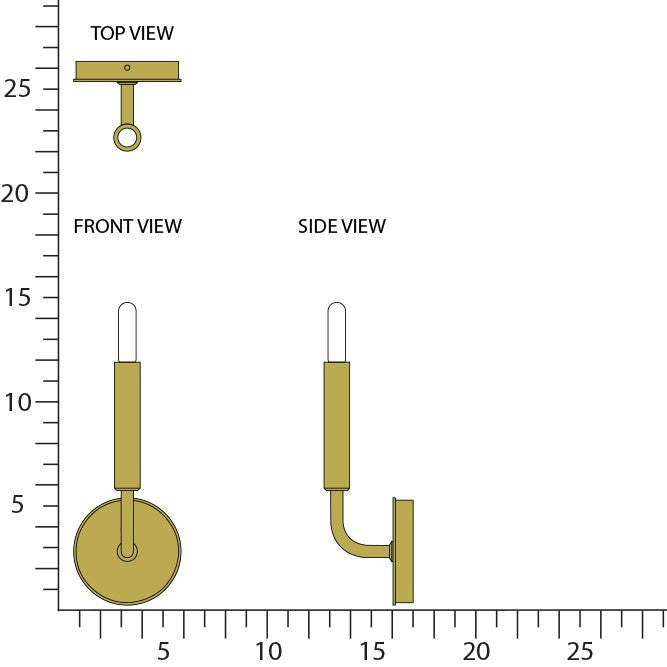 Robert Abbey - 1407 - One Light Wall Sconce - Mavisten Edition Carbonia - Lacquered Burnished Brass