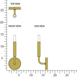 Robert Abbey - 1407 - One Light Wall Sconce - Mavisten Edition Carbonia - Lacquered Burnished Brass