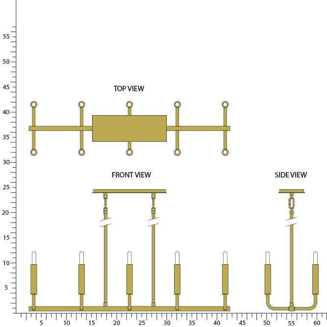 Robert Abbey - 1409 - Ten Light Chandelier - Mavisten Edition Carbonia - Lacquered Burnished Brass