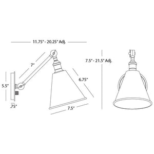 Robert Abbey - 2417G - One Light Wall Sconce - Alloy - Warm Brass/Cased White Glass Shade w/ Polished