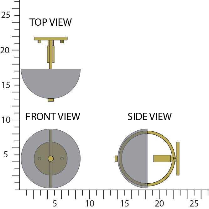 Robert Abbey - 604 - One Light Wall Sconce - Mavisten Edition Copernica - Lacquered Burnished Brass w/Smoked Glass Shade