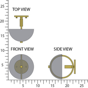 Robert Abbey - 604 - One Light Wall Sconce - Mavisten Edition Copernica - Lacquered Burnished Brass w/Smoked Glass Shade