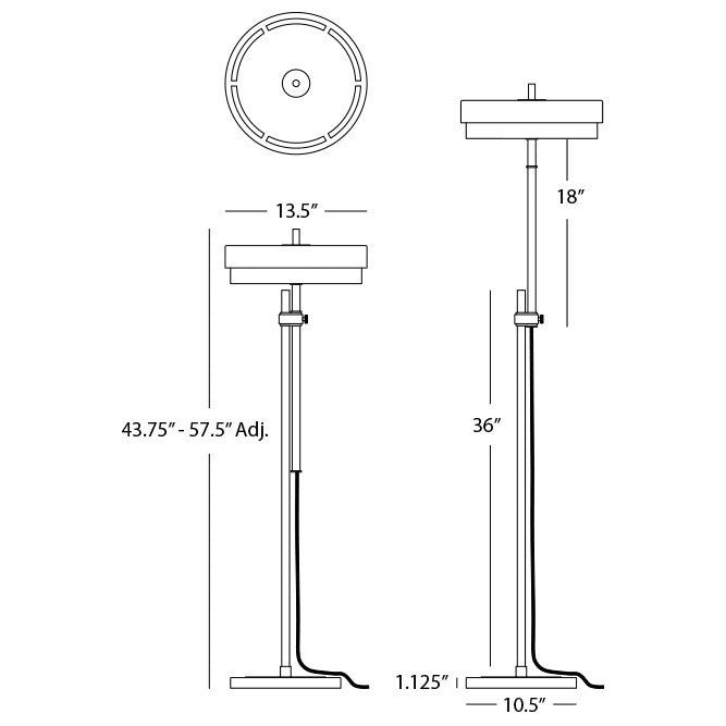 Robert Abbey - 914 - LED Floor Lamp - Elliott - Modern Brass