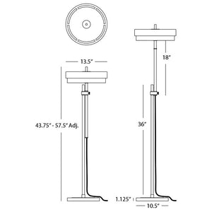 Robert Abbey - 914 - LED Floor Lamp - Elliott - Modern Brass
