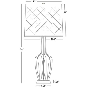 Robert Abbey - DY37 - One Light Table Lamp - Emma - Daisy Glazed Ceramic w/Polished Nickel/a Lucite