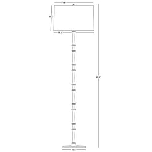 Robert Abbey - MB73MMBX - One Light Floor Lamp - Kane - Midnight Blue/Matte Midnight Blue w/Modern Brass