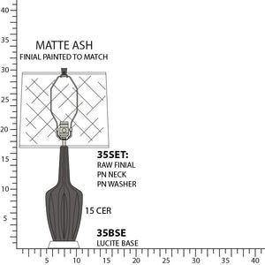 Robert Abbey - MCR35 - One Light Accent Lamp - Emma - Matte Ash Glazed Ceramic w/Polished Nickel/a Lucite