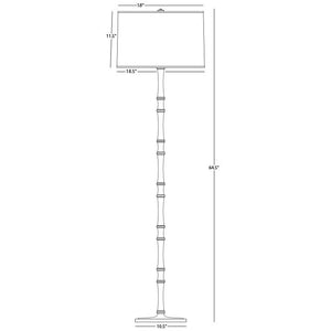 Robert Abbey - MDY73 - One Light Floor Lamp - Kane - Matte Daisy w/Modern Brass