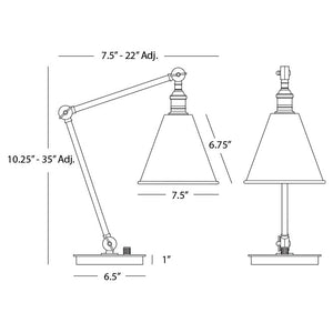 Robert Abbey - Z2419G - One Light Table Lamp - Alloy - Deep Patina Bronze/Cased White Glass Shade w/Polished