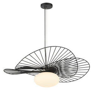 Minka-Lavery - 141-899 - One Light Pendant - Langley - Dark Matte Black