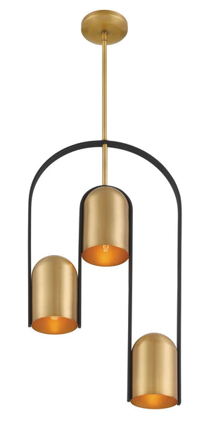 Minka-Lavery - 153-782 - Three Light Pendant - Cane - Legacy Brass
