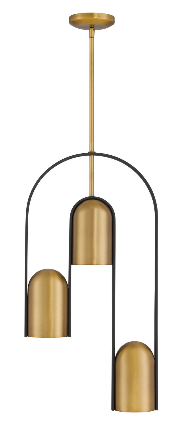 Minka-Lavery - 153-782 - Three Light Pendant - Cane - Legacy Brass