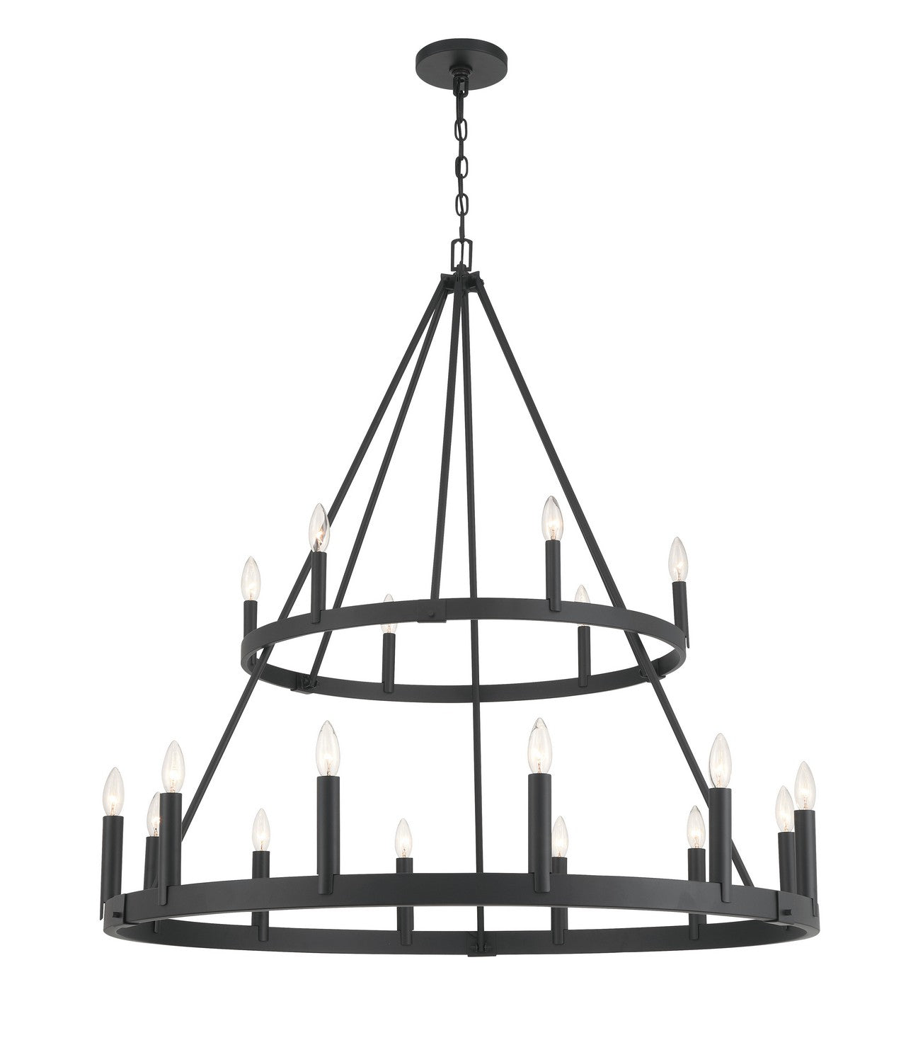 Minka-Lavery - 1717-66A - 18 Light Chandelier - Dutton - Coal Black
