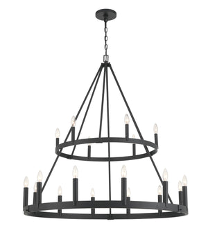 Minka-Lavery - 1717-66A - 18 Light Chandelier - Dutton - Coal Black