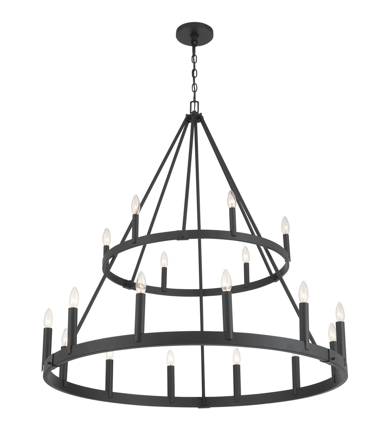 Minka-Lavery - 1717-66A - 18 Light Chandelier - Dutton - Coal Black