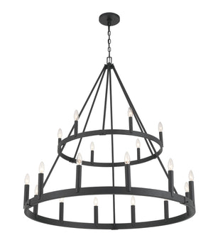 Minka-Lavery - 1717-66A - 18 Light Chandelier - Dutton - Coal Black