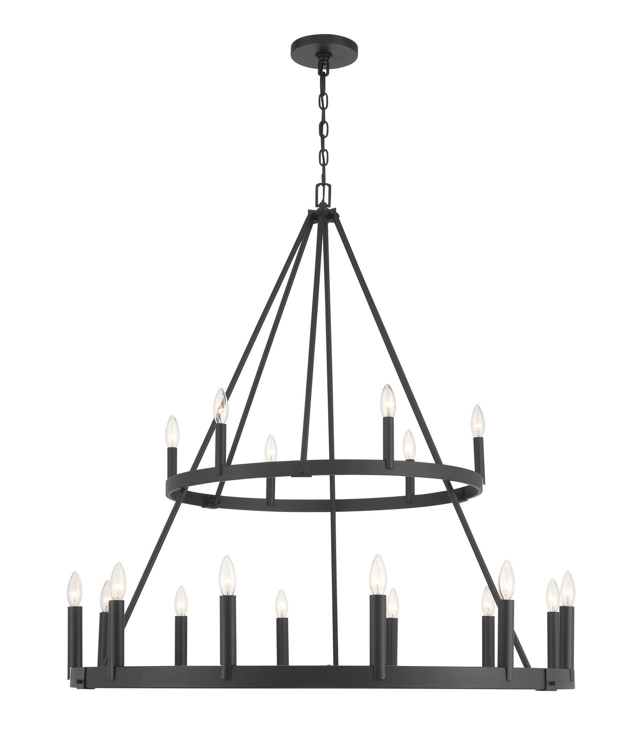 Minka-Lavery - 1717-66A - 18 Light Chandelier - Dutton - Coal Black