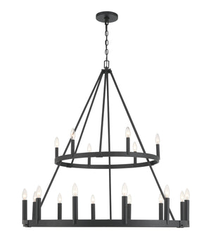 Minka-Lavery - 1717-66A - 18 Light Chandelier - Dutton - Coal Black