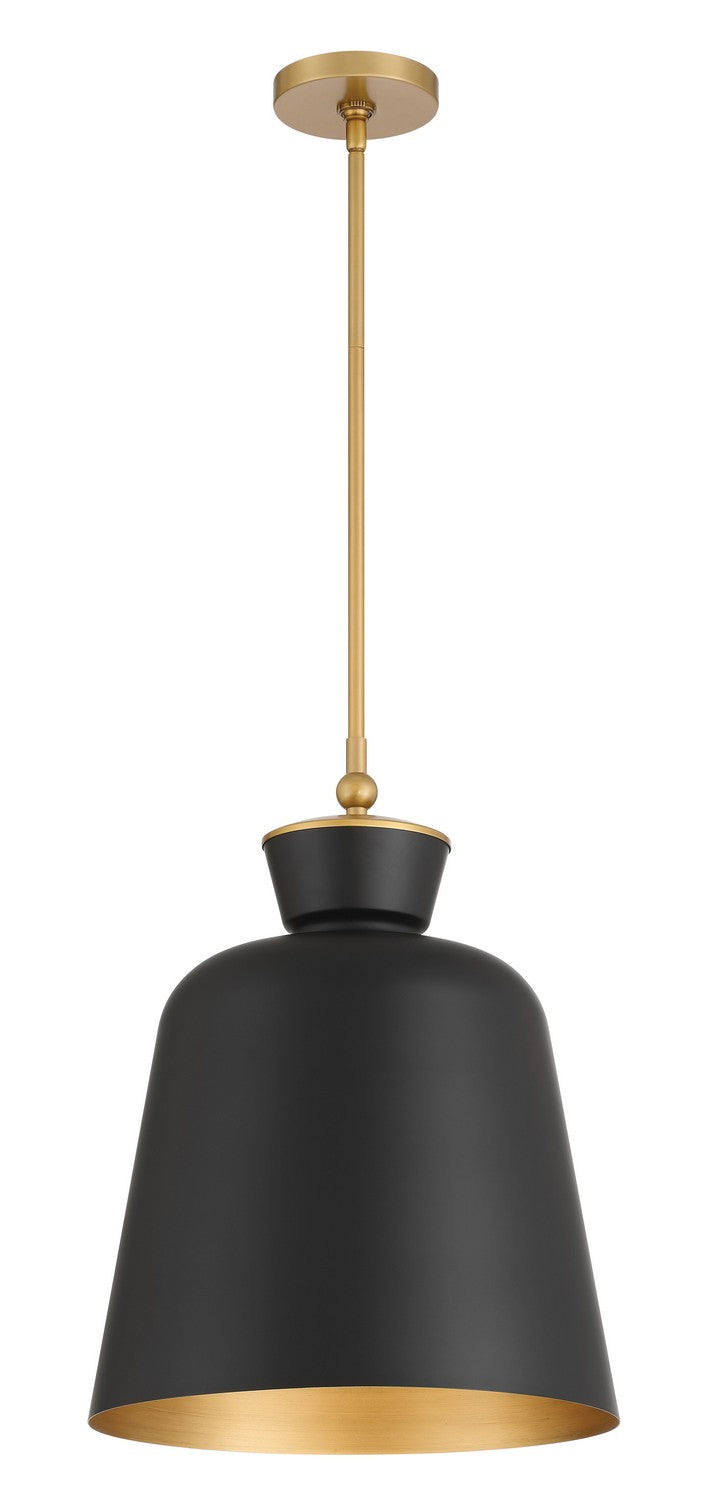 Minka-Lavery - 191-876 - One Light Pendant - Holloway - Dark Matte Black