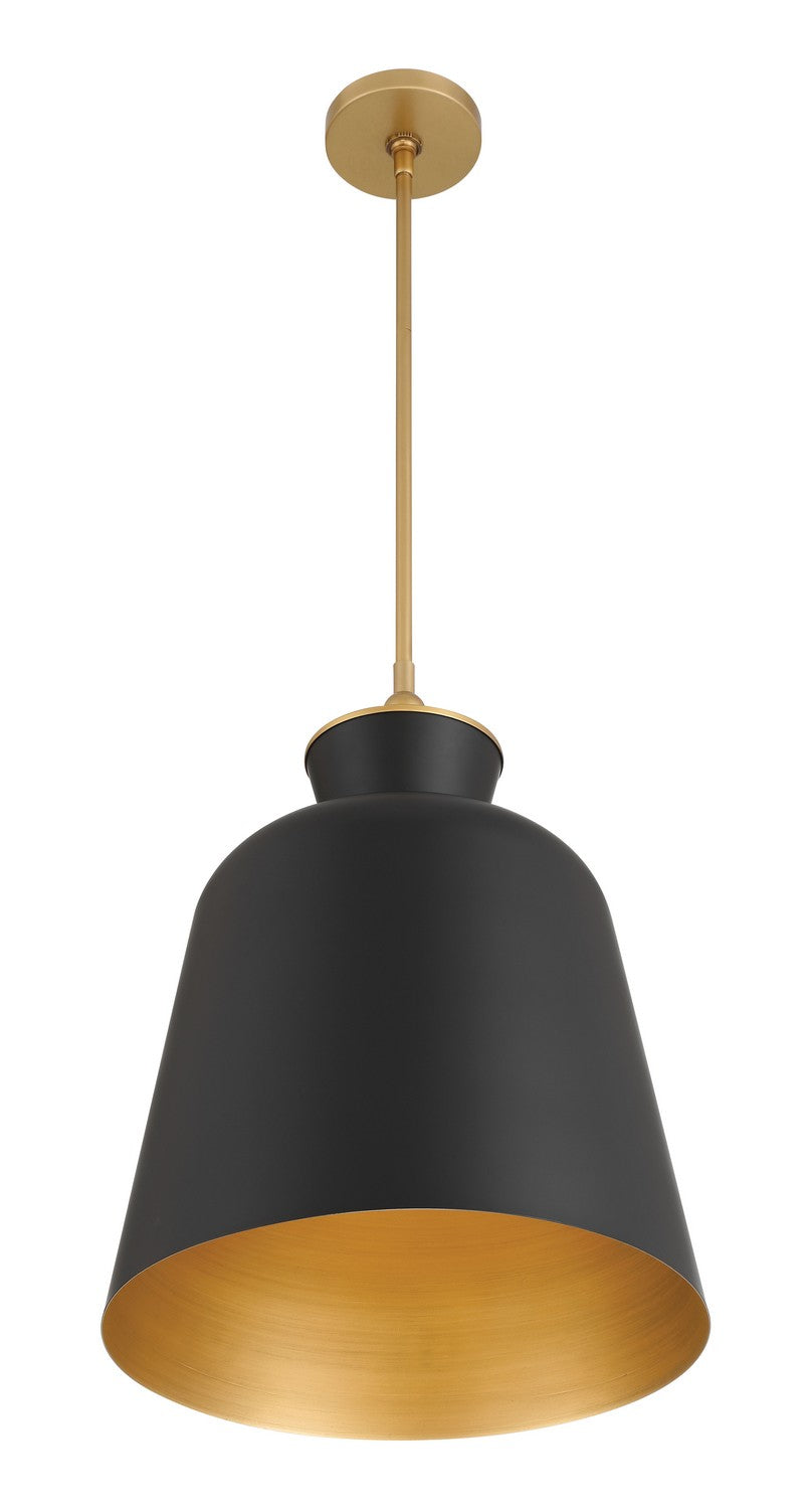Minka-Lavery - 191-876 - One Light Pendant - Holloway - Dark Matte Black