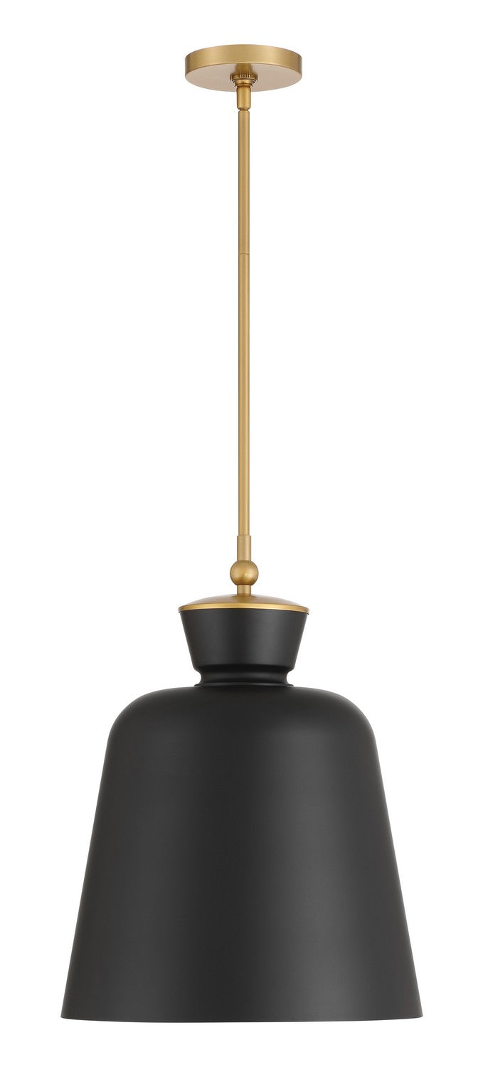 Minka-Lavery - 191-876 - One Light Pendant - Holloway - Dark Matte Black