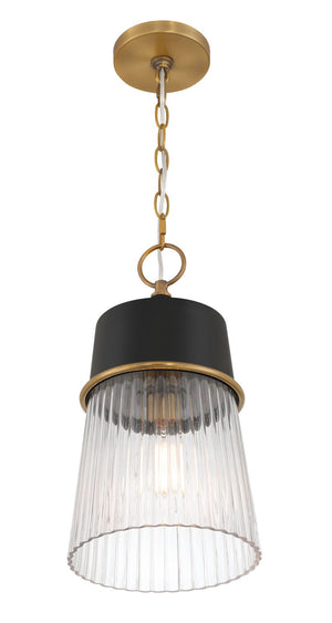 Minka-Lavery - 192-876 - One Light Pendant - Stamford - Dark Matte Black