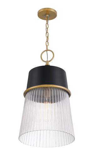 Minka-Lavery - 193-876 - One Light Pendant - Stamford - Dark Matte Black
