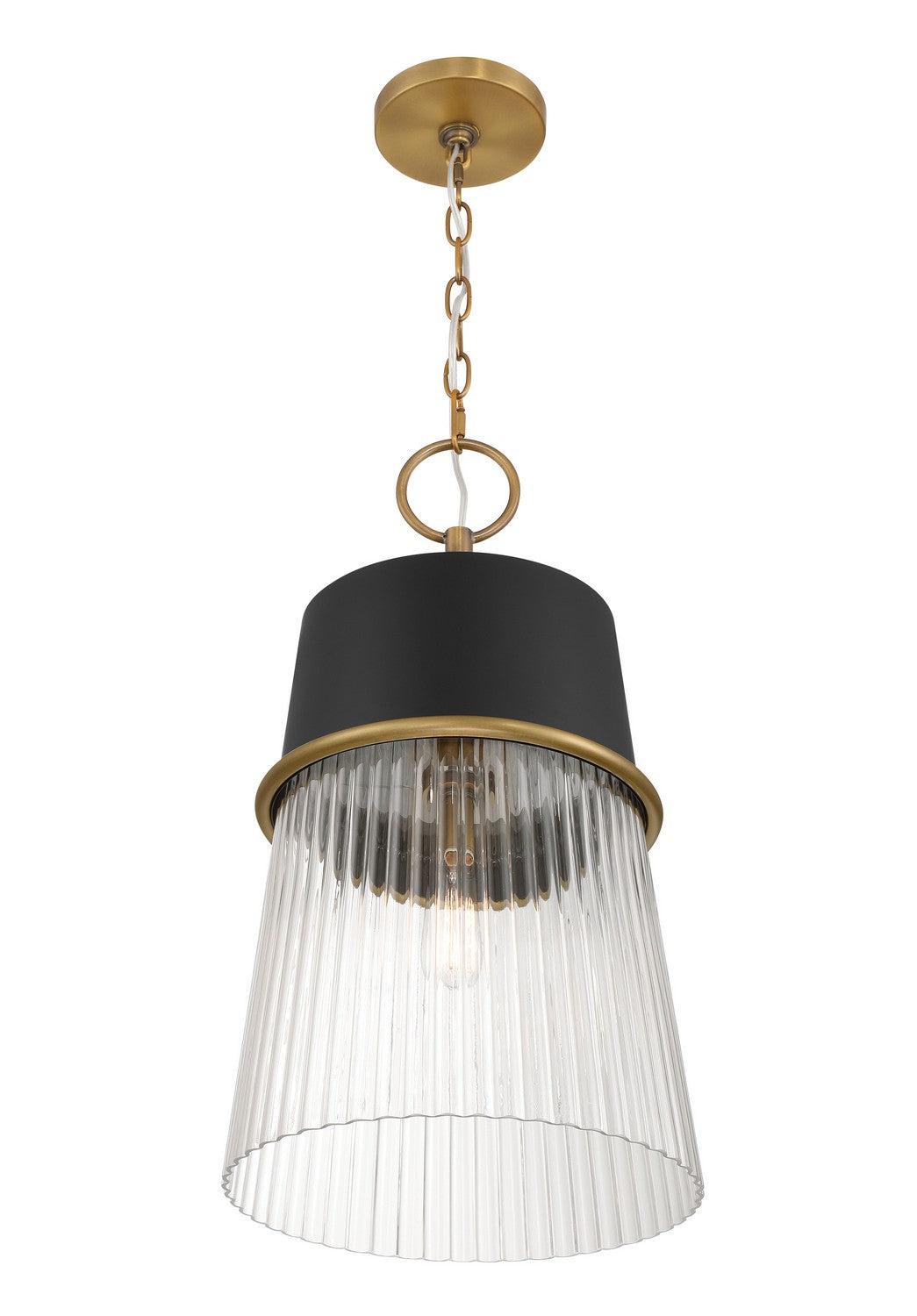 Minka-Lavery - 194-876 - One Light Pendant - Stamford - Dark Matte Black