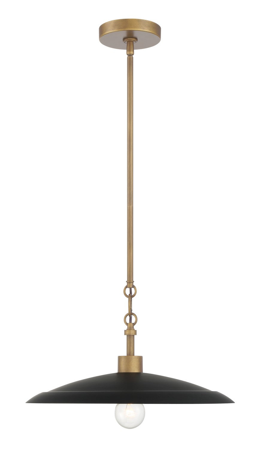 Minka-Lavery - 296-858 - One Light Pendant - York - Dark Matte Black