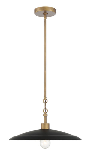 Minka-Lavery - 296-858 - One Light Pendant - York - Dark Matte Black