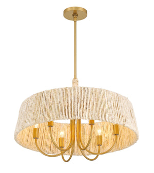 Minka-Lavery - 3605-732 - Six Light Pendant - Hellia - Legacy Brass