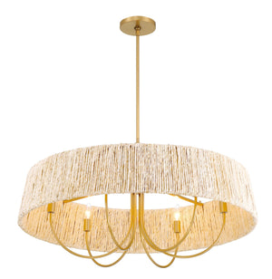 Minka-Lavery - 3606-732 - Six Light Pendant - Hellia - Legacy Brass