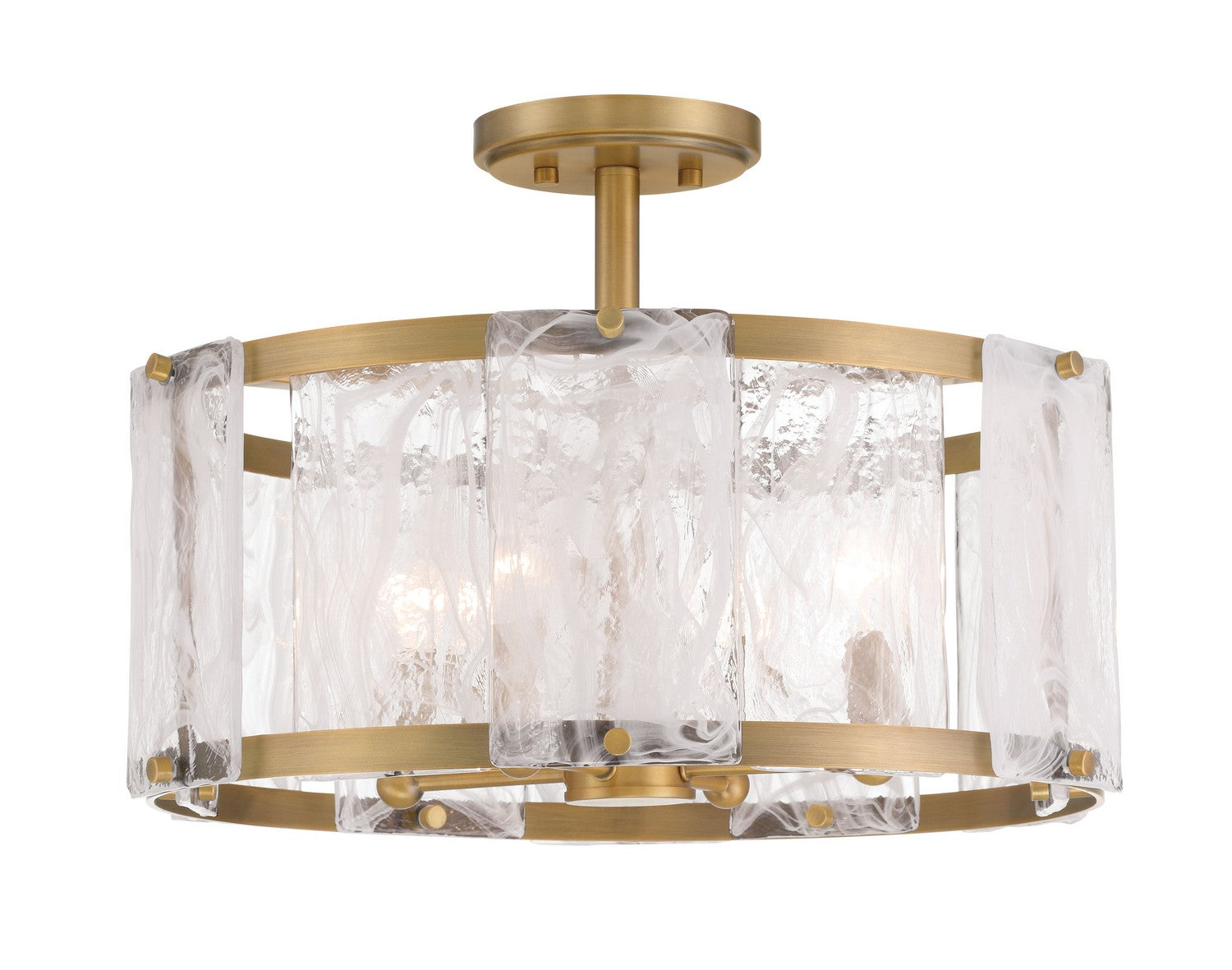 Minka-Lavery - 3635-732 - Four Light Semi Flush Mount - Veil - Legacy Brass