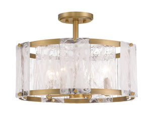 Minka-Lavery - 3635-732 - Four Light Semi Flush Mount - Veil - Legacy Brass