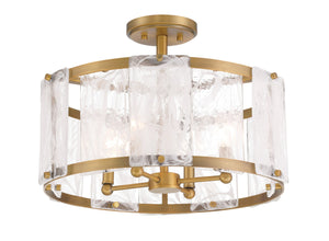 Minka-Lavery - 3635-732 - Four Light Semi Flush Mount - Veil - Legacy Brass