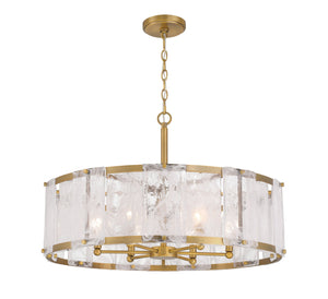 Minka-Lavery - 3636-732 - Six Light Pendant - Veil - Legacy Brass