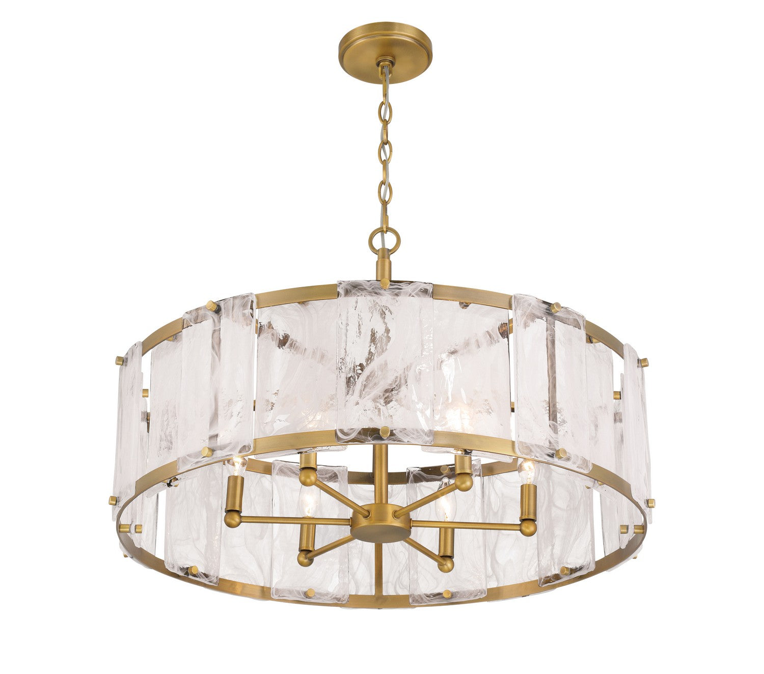 Minka-Lavery - 3636-732 - Six Light Pendant - Veil - Legacy Brass