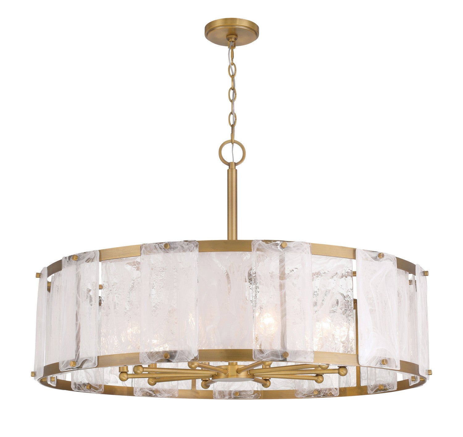 Minka-Lavery - 3638-732 - Ten Light Pendant - Veil - Legacy Brass